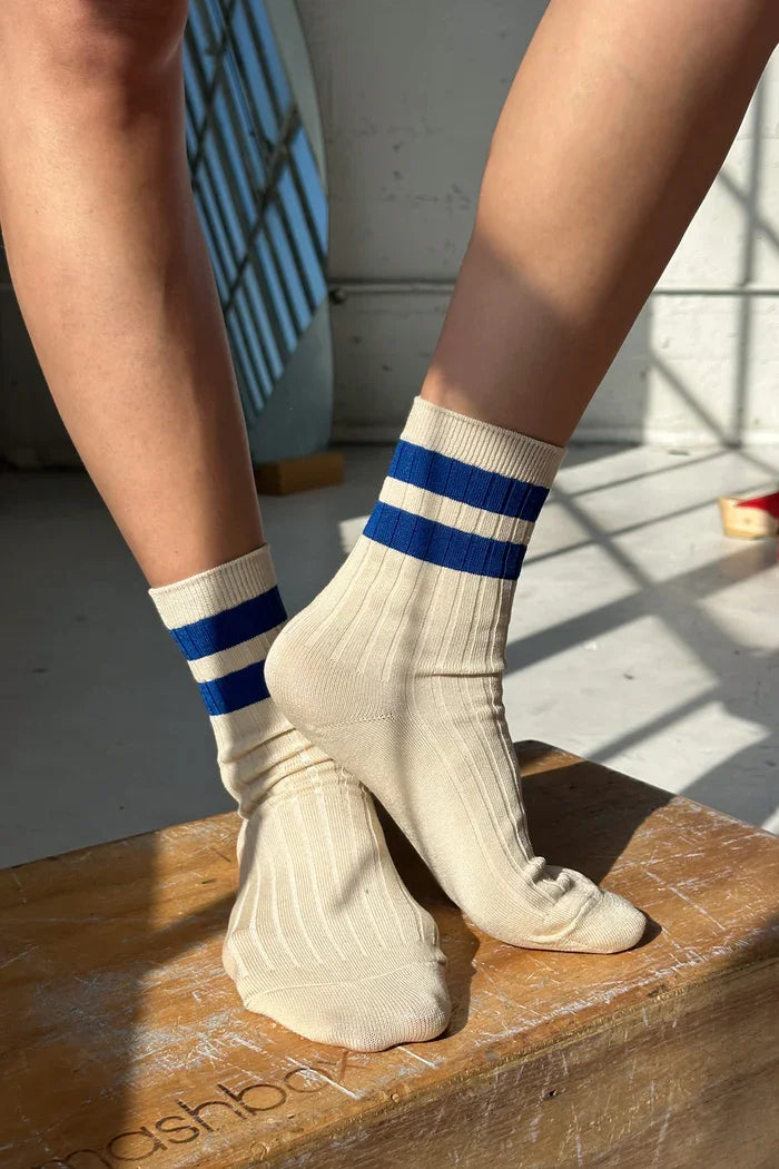 Le Bon Shoppe - Her Varsity Socks Azure
