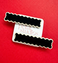 hair clip -  black wavy trim
