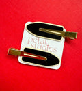hair clip - black triangular