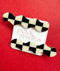 hair clip - wavy chequered