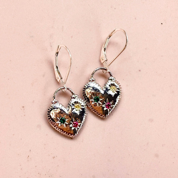 Petal Studios Silver Gem Hearts